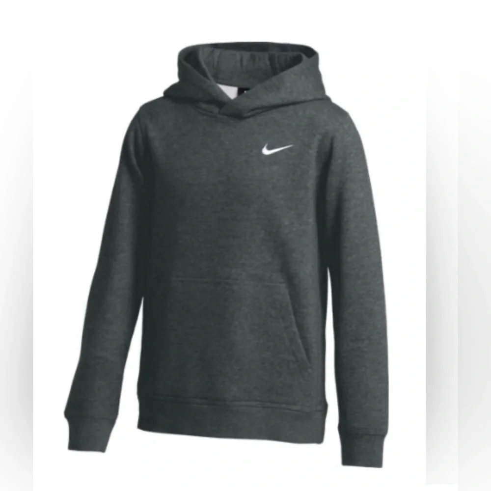 NWT Nike Gray Team Club Pullover Hoodie Size Large
